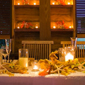 candles on table
